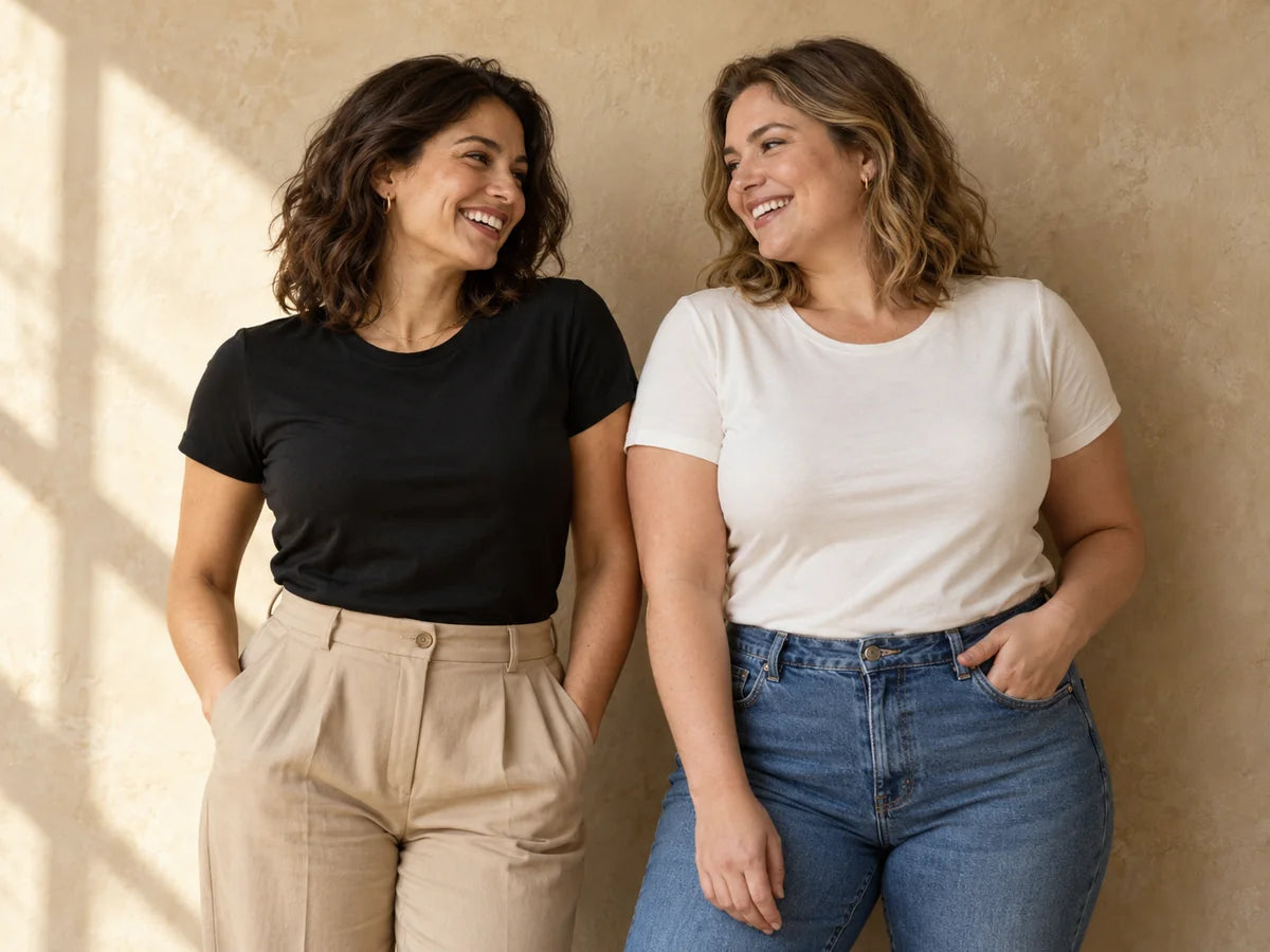 Curvila concept campaign featuring two adult women